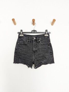 Silver Jeans Highly Desirable High Rise Denim Shorts – Black Wash, Women's 26
